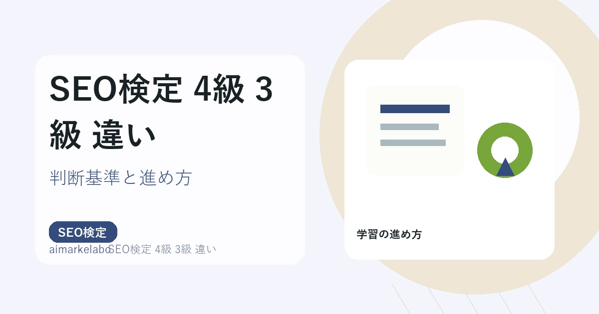 SEO検定 4級 3級 違いのアイキャッチ