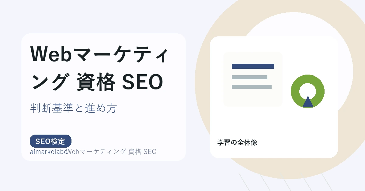 Webマーケティング 資格 SEOのアイキャッチ